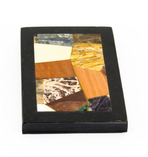 ANTIQUE GRAND TOUR PIETRA DURA SPECIMEN TOP PAPERWEIGHT 19TH C - ADDITIONAL PHOTO 6