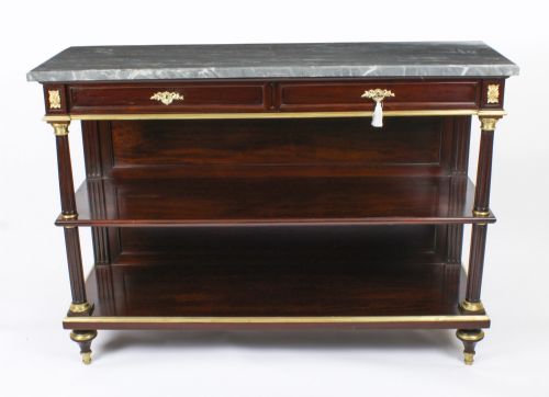 fig 1. Antique French Empire Buffet Sideboard Serving Table 19th C