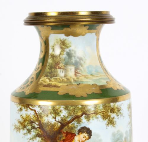 fig 3. Antique 50cm French Sevres Ormolu Mounted Porcelain Vase 19th C