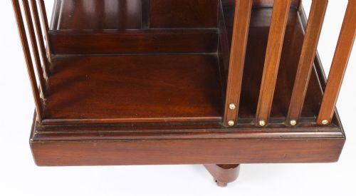 fig 5. Antique Revolving Bookcase Flame Mahogany c.1900