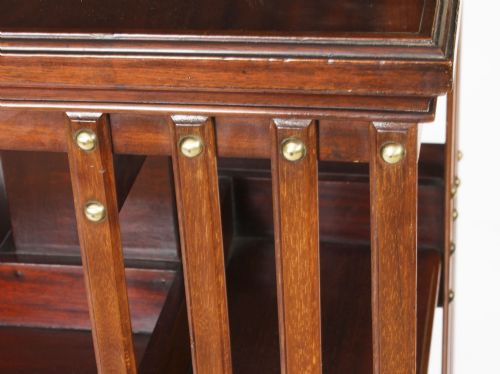 fig 7. Antique Revolving Bookcase Flame Mahogany c.1900