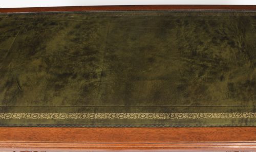 fig 2. Antique Burr Walnut Pedestal Desk by Gillow & Co c.1880 19th C
