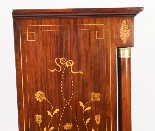 fig 5. Antique Dutch Marquetry Secretaire Cabinet C1810 19th C