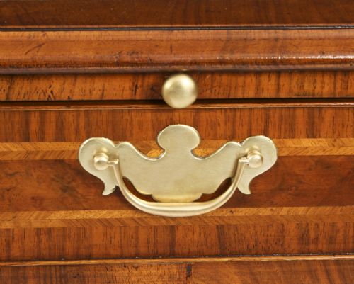 fig 4. Antique 6ft Burr Walnut Partners Pedestal Desk 20th Century
