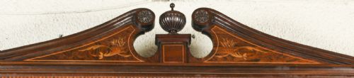 fig 1. Antique Victorian Gonçalo Alves & Marquetry Secretaire Bookcase 19th C
