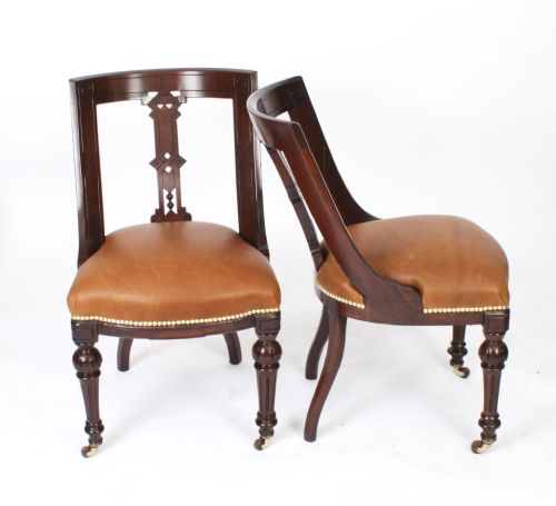 fig 2. Antique Set 14 Scottish Athenian Dining Chairs C1815 19th Century
