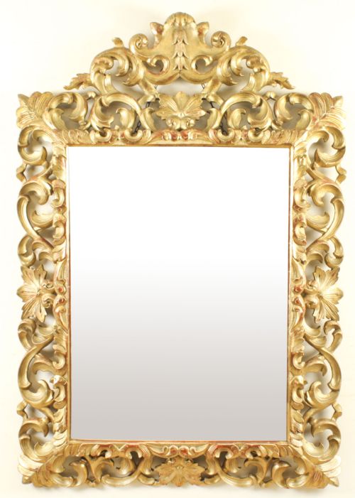 Antique Florentine Giltwood Mirror 19th Century 137x94cm
