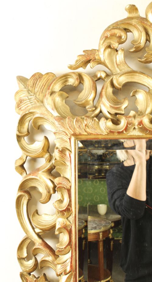 fig 3. Antique Florentine Giltwood Mirror 19th Century 137x94cm