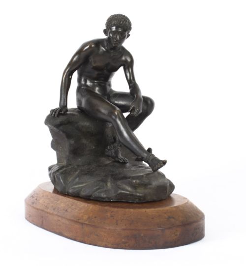 fig 1. Antique Italian Bronze Sculpture Mercury Hermes Chiurazzi & Fils 19thC