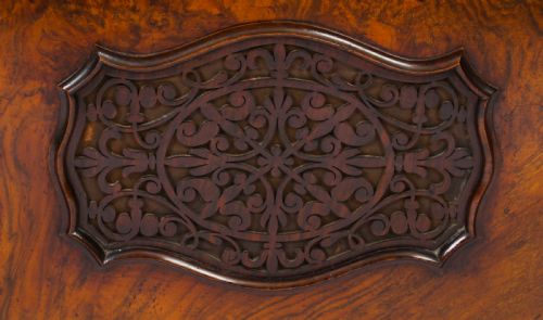 fig 3. Antique Victorian Burr Walnut Music Canterbury Magazine Rack 19th C