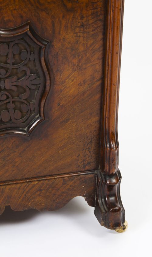 fig 4. Antique Victorian Burr Walnut Music Canterbury Magazine Rack 19th C