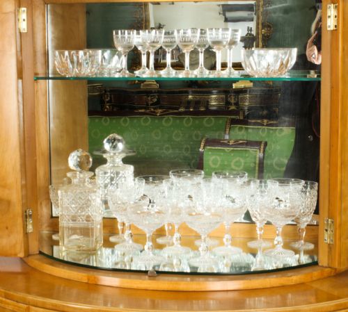 fig 3. Antique Art Deco Satinwood Cocktail Cabinet by Hille & Glassware C1920