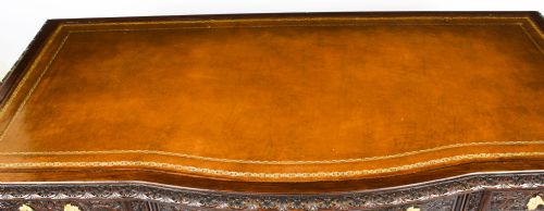 fig 2. Antique Edwardian Serpentine Kneehole Desk Circa 1900