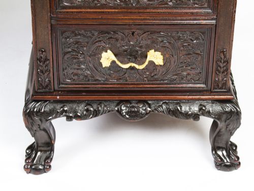 fig 7. Antique Edwardian Serpentine Kneehole Desk Circa 1900