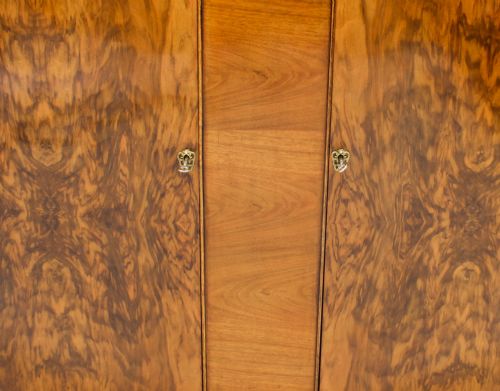 fig 3. Antique Art Deco Burr Walnut Half Moon Cocktail Bar c.1920