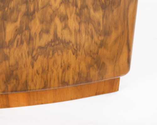 fig 4. Antique Art Deco Burr Walnut Half Moon Cocktail Bar c.1920