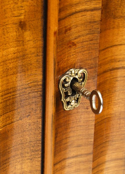 fig 8. Antique Art Deco Burr Walnut Half Moon Cocktail Bar c.1920