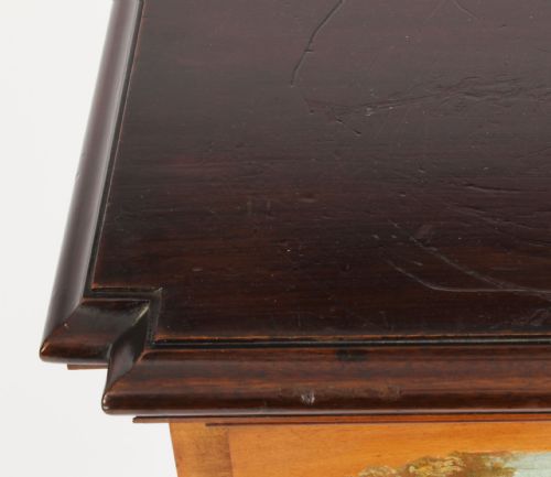 fig 5. Antique Edwardian Inlaid & Painted Satinwood Pedestal Stand 19th C
