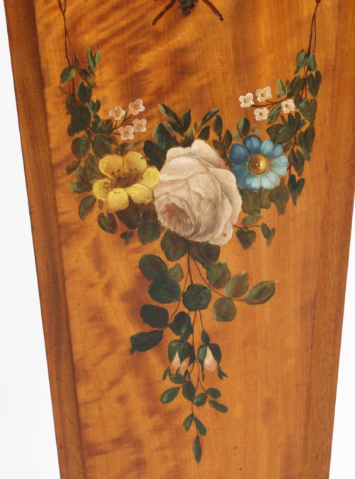 fig 8. Antique Edwardian Inlaid & Painted Satinwood Pedestal Stand 19th C
