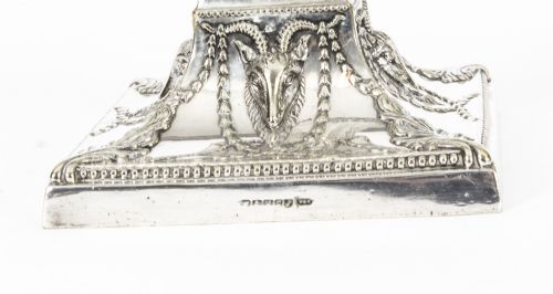 fig 3. Antique Set 4 Silver Plated Candlesticks by Walker and Hall 19th C
