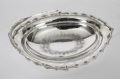 ANTIQUE VICTORIAN SILVER PLATED FRUIT BASKET 19TH CENTURY - ADDITIONAL PHOTO 3