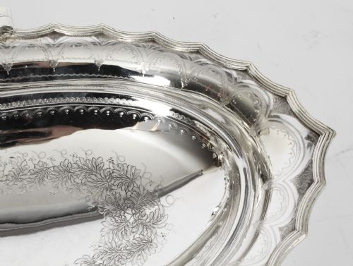 ANTIQUE VICTORIAN SILVER PLATED FRUIT BASKET 19TH CENTURY - ADDITIONAL PHOTO 5