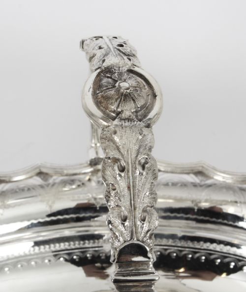 ANTIQUE VICTORIAN SILVER PLATED FRUIT BASKET 19TH CENTURY - ADDITIONAL PHOTO 10