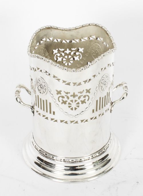 fig 1. Antique Edwardian Silver Plated Bottle Holder C1910
