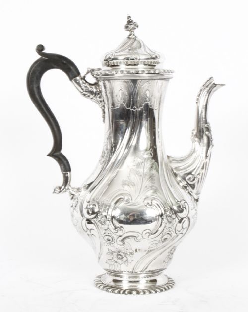 Antique Victorian Silver Plated Coffee Pot Elkington & Co 19th C
