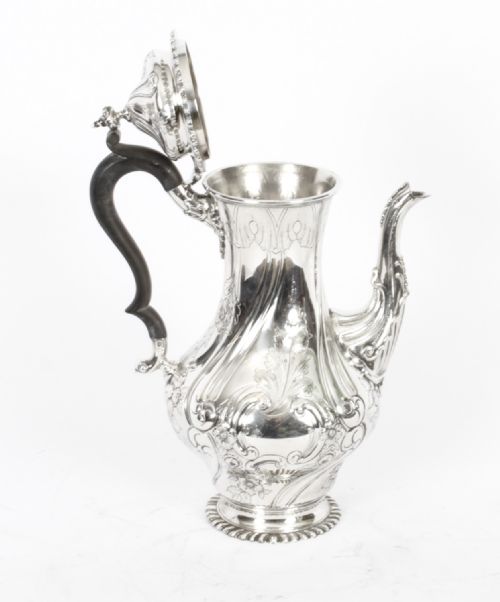 fig 1. Antique Victorian Silver Plated Coffee Pot Elkington & Co 19th C
