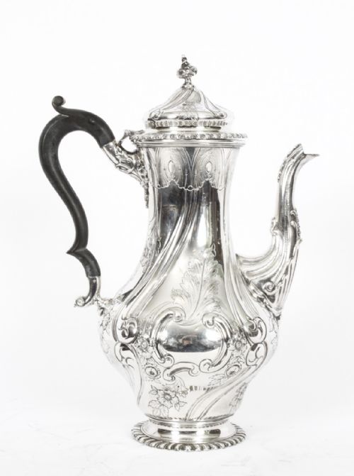 fig 3. Antique Victorian Silver Plated Coffee Pot Elkington & Co 19th C
