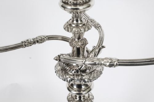 fig 7. Antique Pair 25 inch George III Four Light Candelabra Matthew Boulton 18th C
