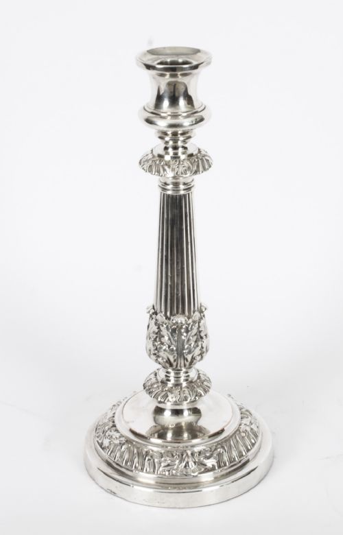 fig 10. Antique Pair 25 inch George III Four Light Candelabra Matthew Boulton 18th C
