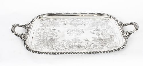 Antique George III Old Sheffield Silver Plated Tray C 1790 18th C
