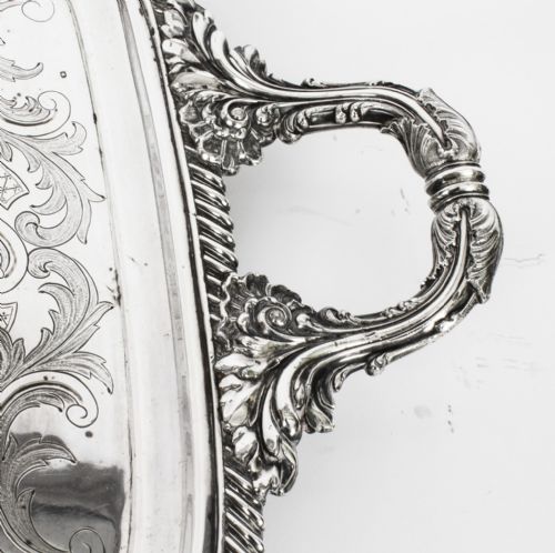 fig 3. Antique George III Old Sheffield Silver Plated Tray C 1790 18th C