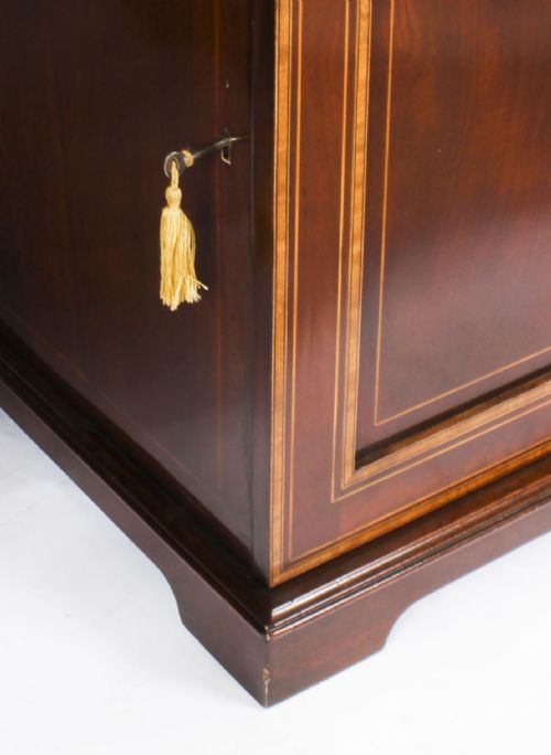 ANTIQUE VICTORIAN FLAME MAHOGANY PARTNERS PEDESTAL DESK C1860 19TH C - ADDITIONAL PHOTO 10
