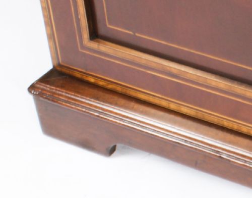 ANTIQUE VICTORIAN FLAME MAHOGANY PARTNERS PEDESTAL DESK C1860 19TH C - ADDITIONAL PHOTO 15
