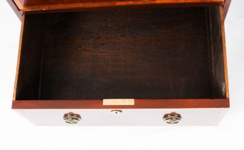 ANTIQUE VICTORIAN FLAME MAHOGANY PARTNERS PEDESTAL DESK C1860 19TH C - ADDITIONAL PHOTO 16
