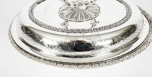ANTIQUE PAIR ENTREE DISHES CRESSWICK C1820 19TH CENTURY - ADDITIONAL PHOTO 6
