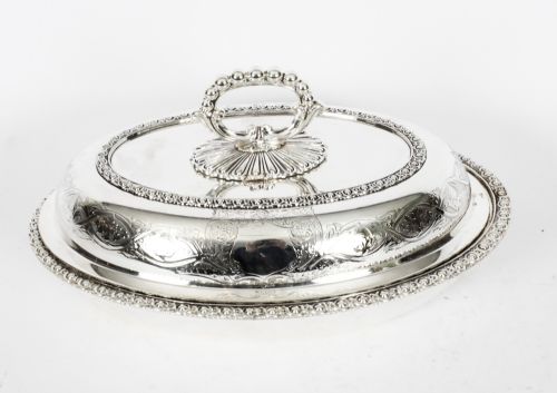 ANTIQUE PAIR ENTREE DISHES CRESSWICK C1820 19TH CENTURY - ADDITIONAL PHOTO 7