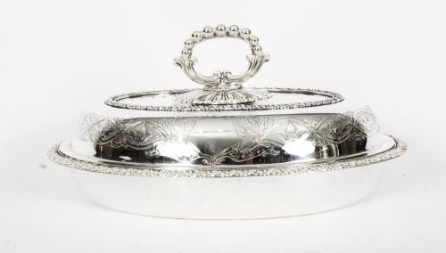 ANTIQUE PAIR ENTREE DISHES CRESSWICK C1820 19TH CENTURY - ADDITIONAL PHOTO 13