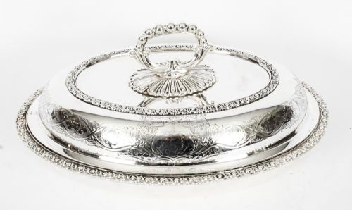 ANTIQUE PAIR ENTREE DISHES CRESSWICK C1820 19TH CENTURY - ADDITIONAL PHOTO 15