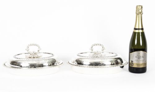 ANTIQUE PAIR ENTREE DISHES CRESSWICK C1820 19TH CENTURY - ADDITIONAL PHOTO 19