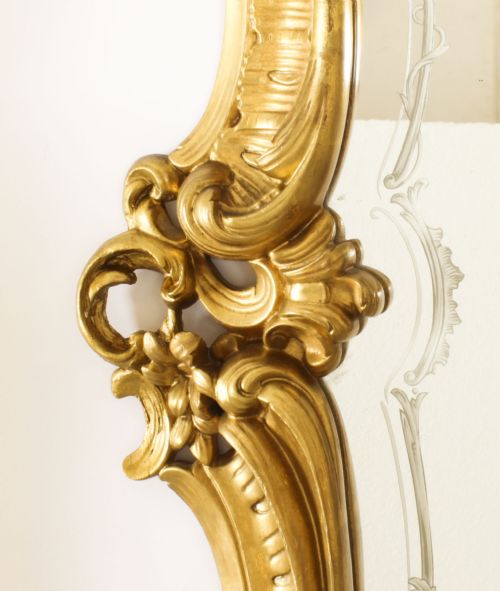 fig 6. Antique Italian Rococo Revival Carved Giltwood Console & Mirror Circa 1860