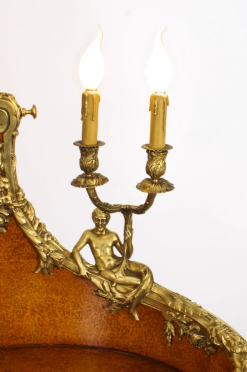 fig 2. Antique French Ormolu Mounted Dressing Table & Mirror 19th Century