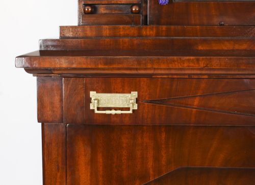 ANTIQUE BIEDERMEIER SECRETAIRE CHEST SECRETAIRE ABATTANT19TH C - ADDITIONAL PHOTO 8