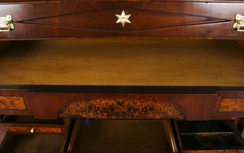 ANTIQUE BIEDERMEIER SECRETAIRE CHEST SECRETAIRE ABATTANT19TH C - ADDITIONAL PHOTO 9