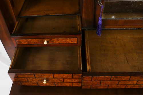 ANTIQUE BIEDERMEIER SECRETAIRE CHEST SECRETAIRE ABATTANT19TH C - ADDITIONAL PHOTO 12