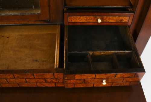 ANTIQUE BIEDERMEIER SECRETAIRE CHEST SECRETAIRE ABATTANT19TH C - ADDITIONAL PHOTO 13