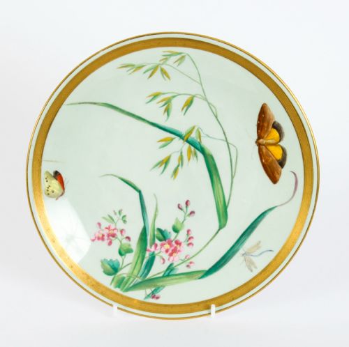 Antique Minton Aesthetic Movement Porcelain Cabinet Plate 19th C
